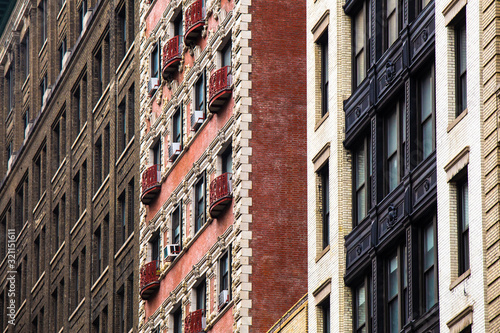 Photography View of New York City Apartment Buildings