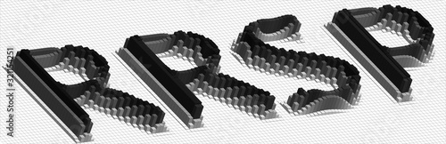 RRSP abbreviation - 3D brick word - Registered retirement savings plan concept  illustration