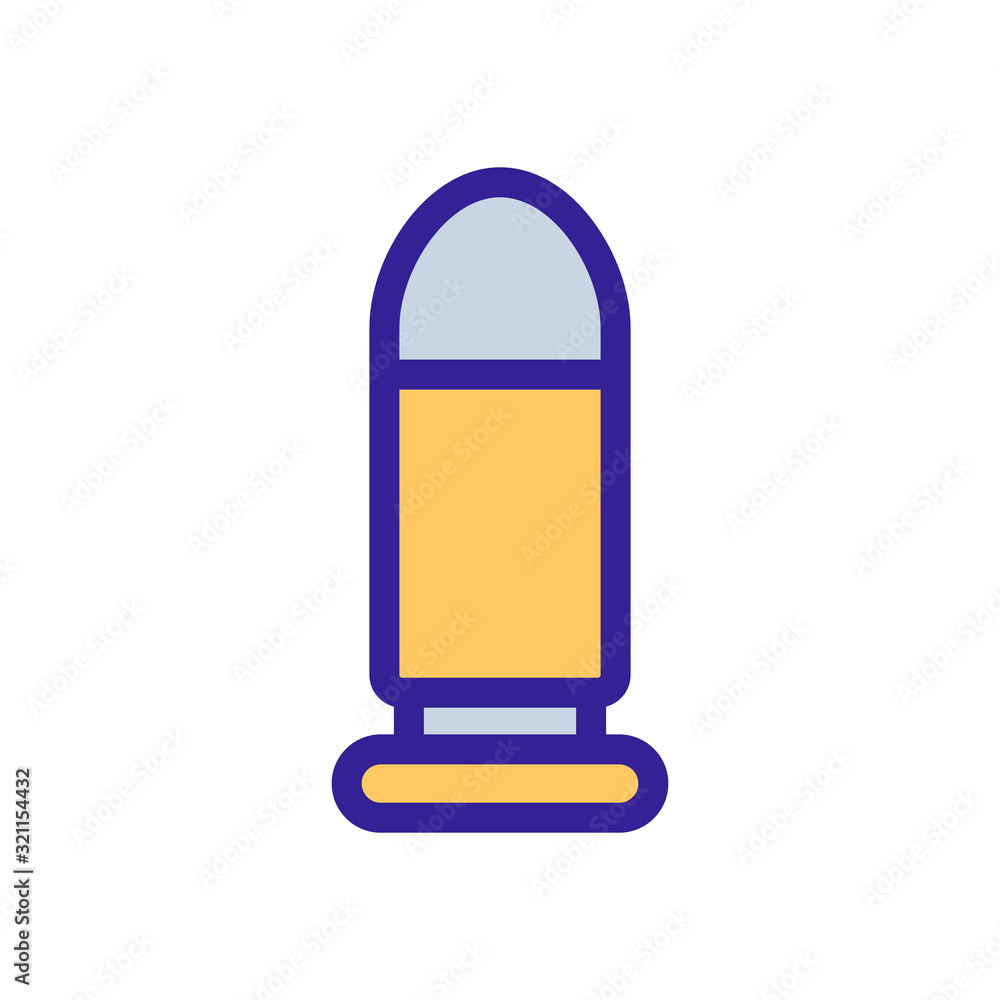 bullet icon vector. Thin line sign. Isolated contour symbol illustration bullet icon vector. Thin line sign. Isolated contour symbol illustration
