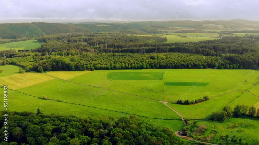 aerial view small village surrounded forest green fields beautiful houses in suburban residential area aerial view small village surrounded forest green fields beautiful houses in suburban residential area