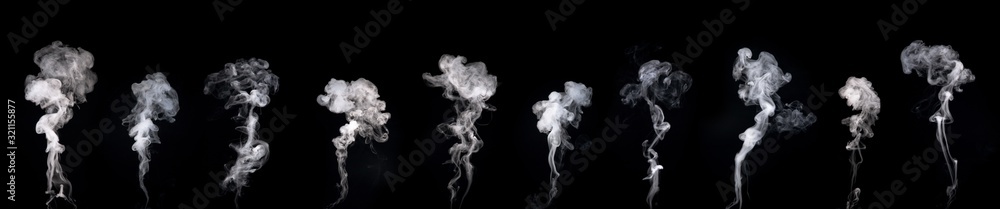 Fototapeta Abstract smoke on a dark background . Isolated .