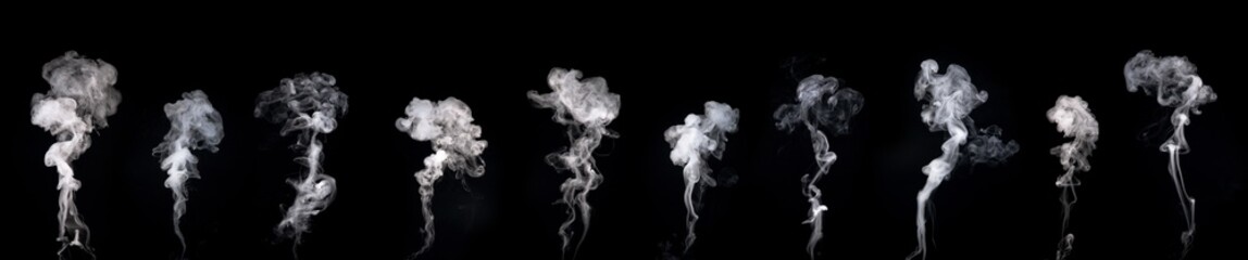 Abstract smoke on a dark background . Isolated .