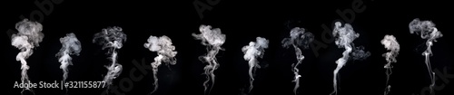 Fotografia Abstract smoke on a dark background . Isolated .