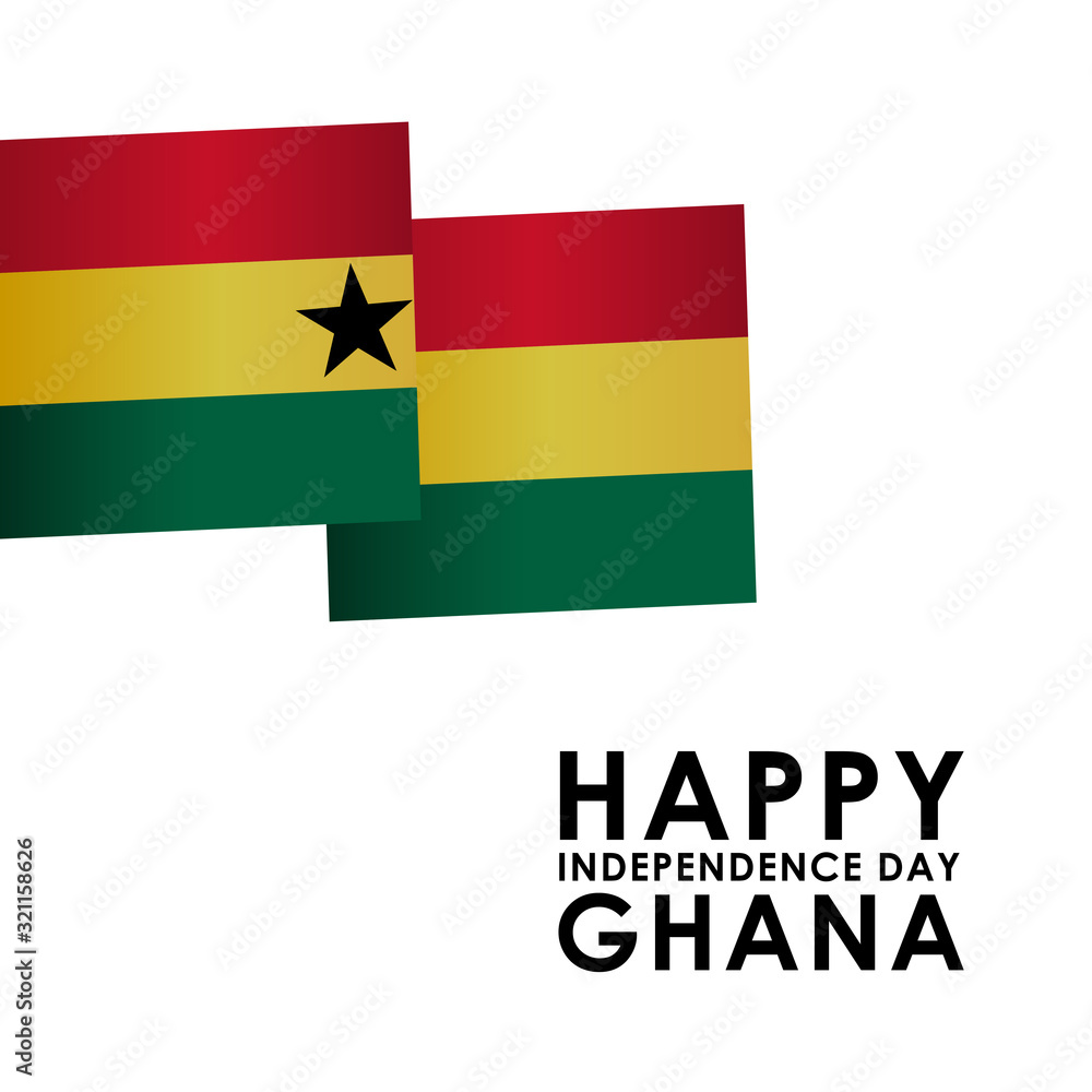 Happy Ghana Independence Day Celebration Vector Template Design Illustration Happy Ghana Independence Day Celebration Vector Template Design Illustration