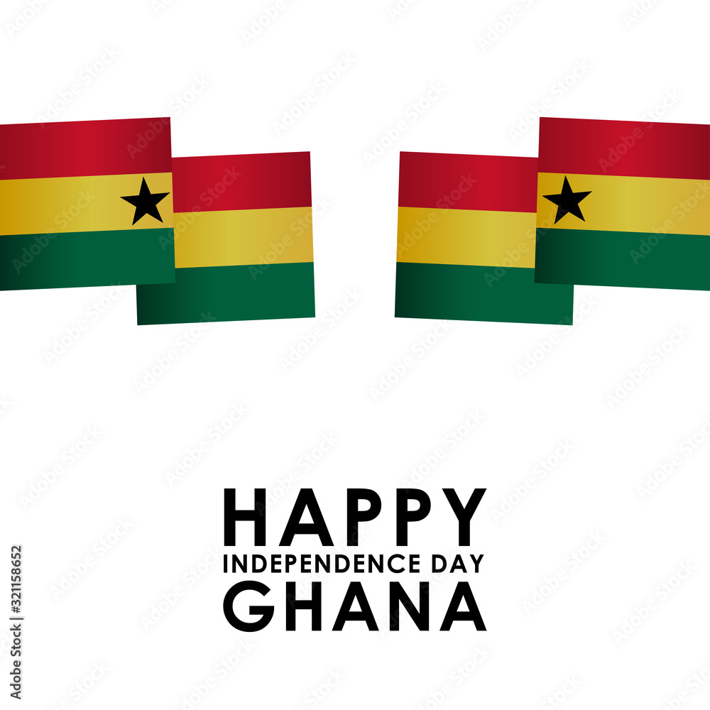 Happy Ghana Independence Day Celebration Vector Template Design Illustration Happy Ghana Independence Day Celebration Vector Template Design Illustration