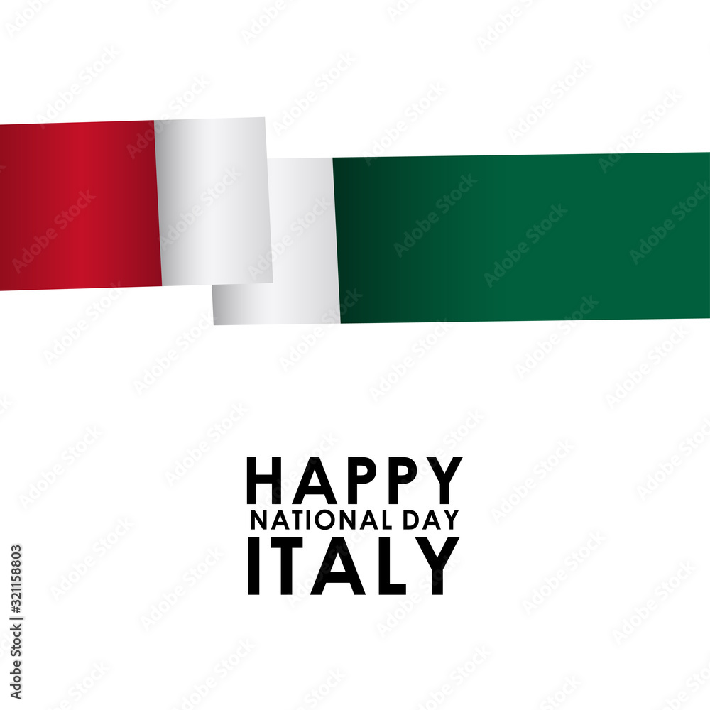 Fototapeta premium Happy Italy National Day Celebration Vector Template Design Illustration