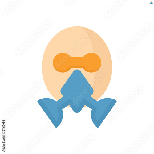 Face masks prevent disease vector icon design, 48x48 pixel perfect and editable stroke.
