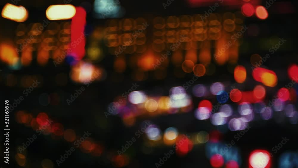 Beautiful night bokeh on Strip with hotels and casino in Las Vegas. Beautiful night bokeh on Strip with hotels and casino in Las Vegas.
