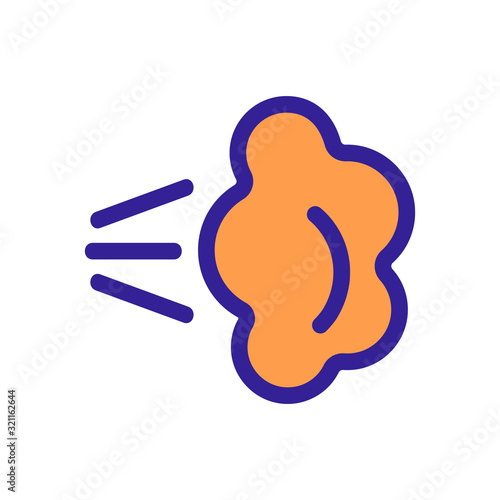 the smell of the icon vector. Thin line sign. Isolated contour symbol illustration