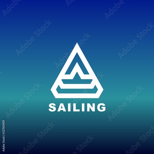 Sailing Abstract Logo Design. Sailing Boat Logo