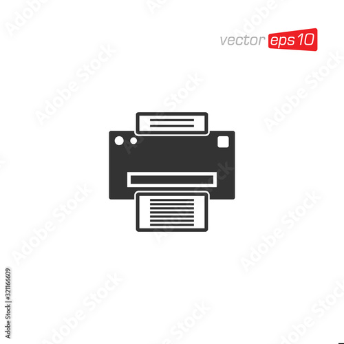 Printer Icon Design Vector Template