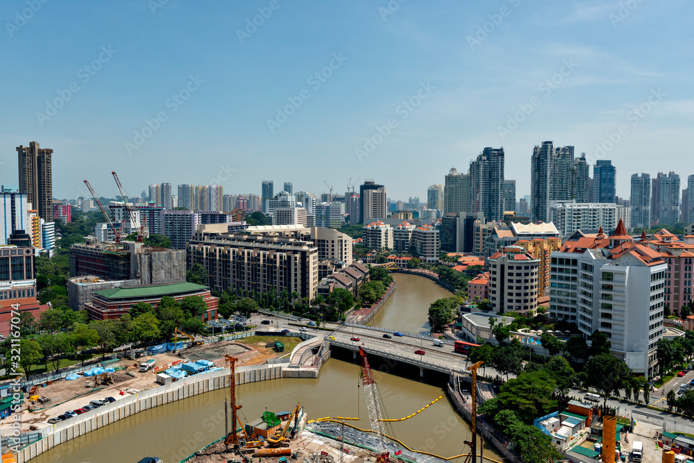 Fototapeta premium City view of the core of Singapore 