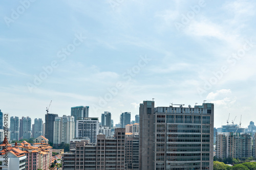 City view of the core of Singapore 