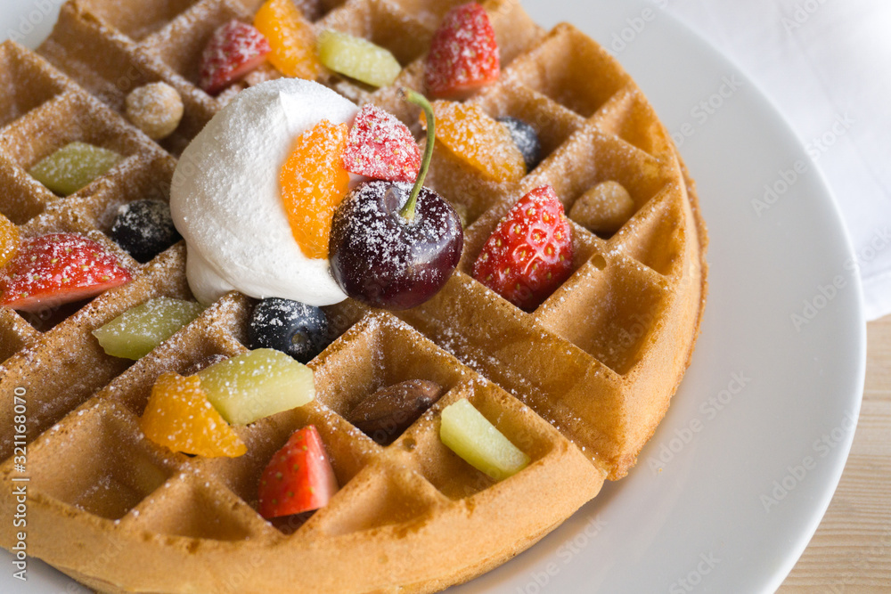 brunch waffle berries cherry morning breakfast brunch waffle berries cherry morning breakfast