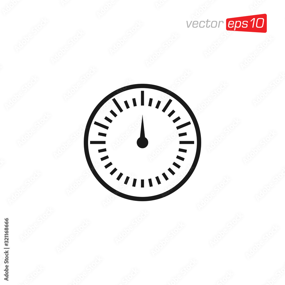 Speedometer Icon Design Vector Illustration