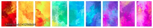 Panel kuchenny z motywem Big set of bright colorful watercolor background for poster, brochure or flyer