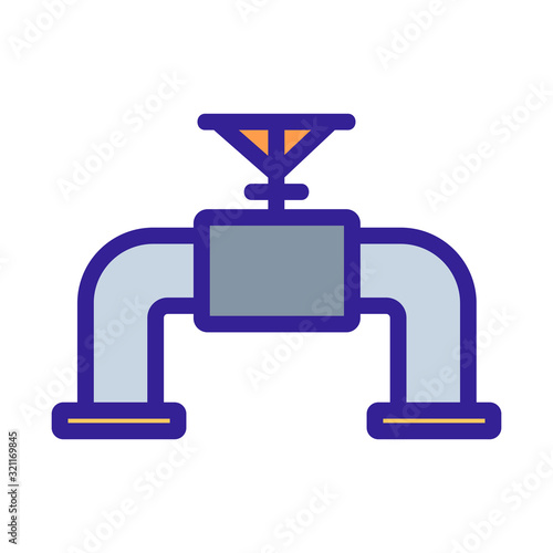 Plumbing pipe icon vector. Thin line sign. Isolated contour symbol illustration