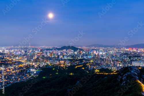 Seoul City Skyline at Night,Seoul South Korea