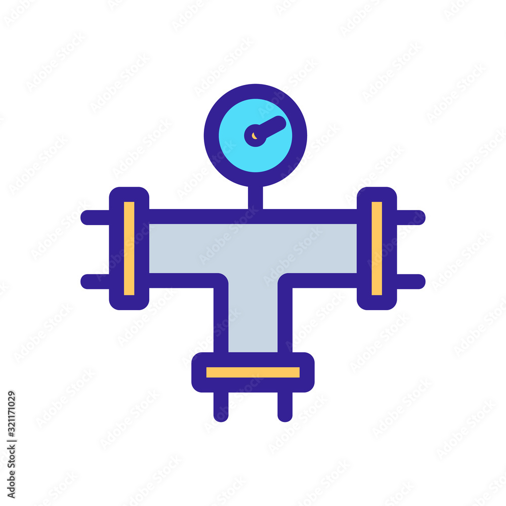 Plumbing pipe icon vector. Thin line sign. Isolated contour symbol illustration Plumbing pipe icon vector. Thin line sign. Isolated contour symbol illustration