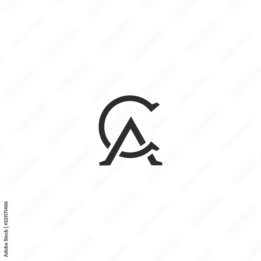 CA C A Letter Logo Design Vector CA C A Letter Logo Design Vector