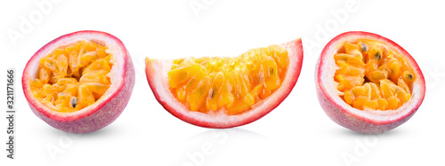 Bild auf Leinwand Passion fruit isolated on white background