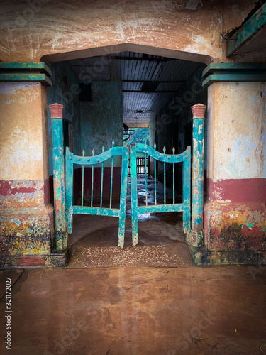 old door in abandoned house