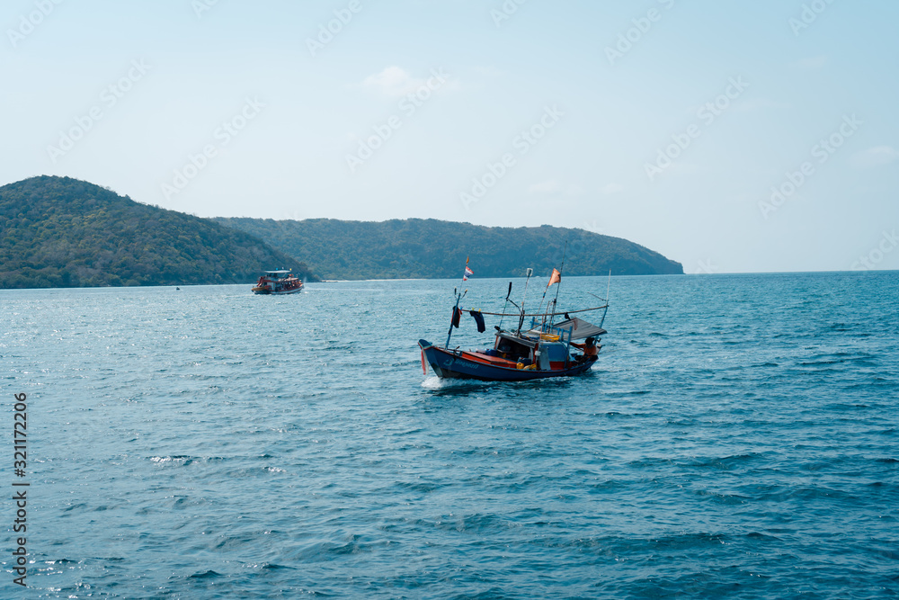 small fishing boat in the sea