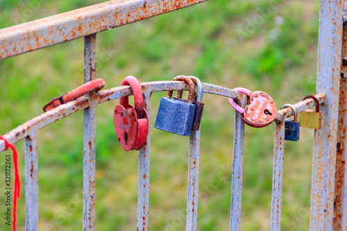 Locks of love on the iron bridge