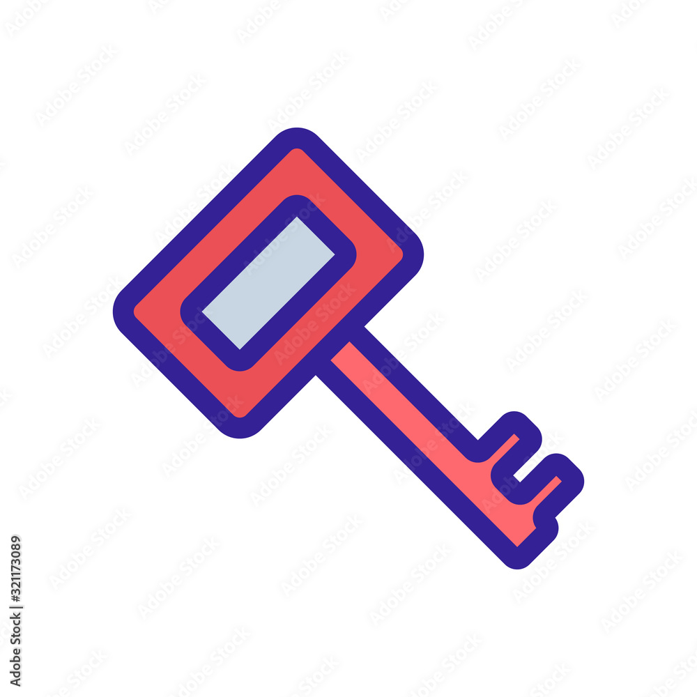 key icon vector. Thin line sign. Isolated contour symbol illustration key icon vector. Thin line sign. Isolated contour symbol illustration