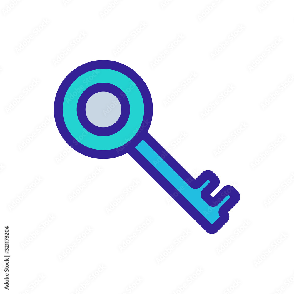 key icon vector. Thin line sign. Isolated contour symbol illustration key icon vector. Thin line sign. Isolated contour symbol illustration