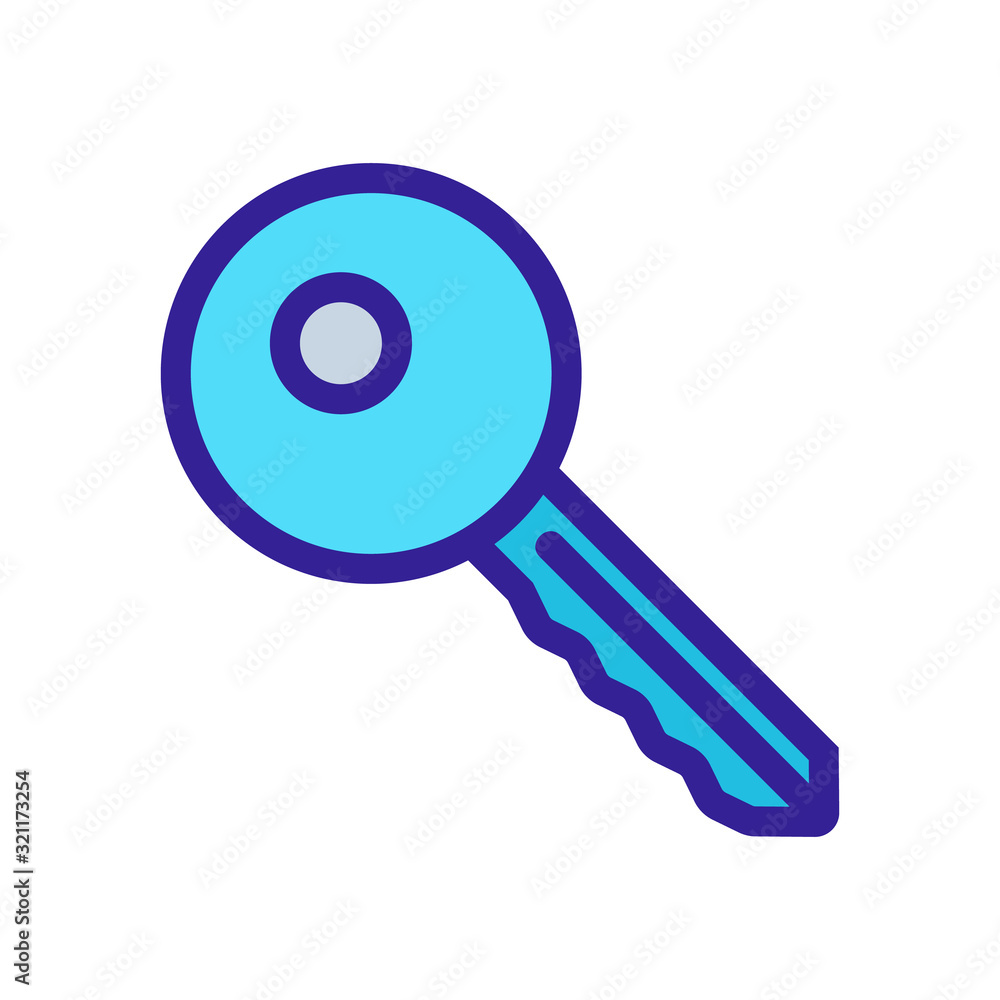 key icon vector. Thin line sign. Isolated contour symbol illustration key icon vector. Thin line sign. Isolated contour symbol illustration