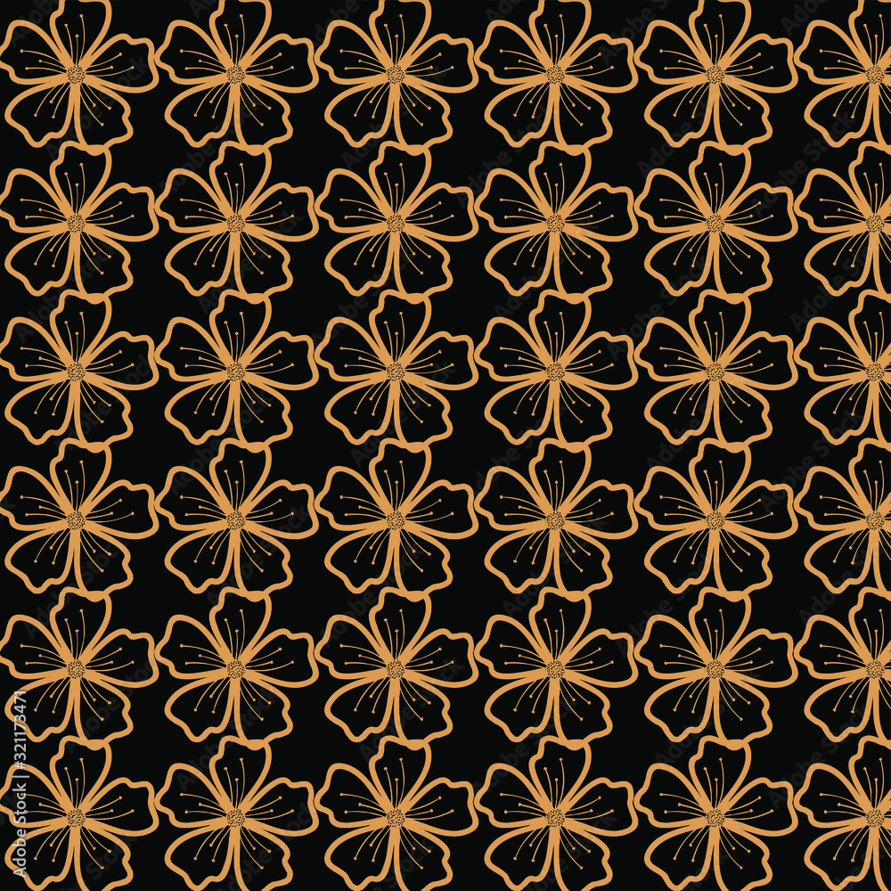 abstract flower gold pattern vector template abstract flower gold pattern vector template
