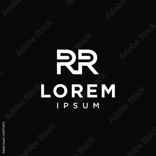 initial R RR icon logo logotype font vector design in elegant and trendy sporty monogram style