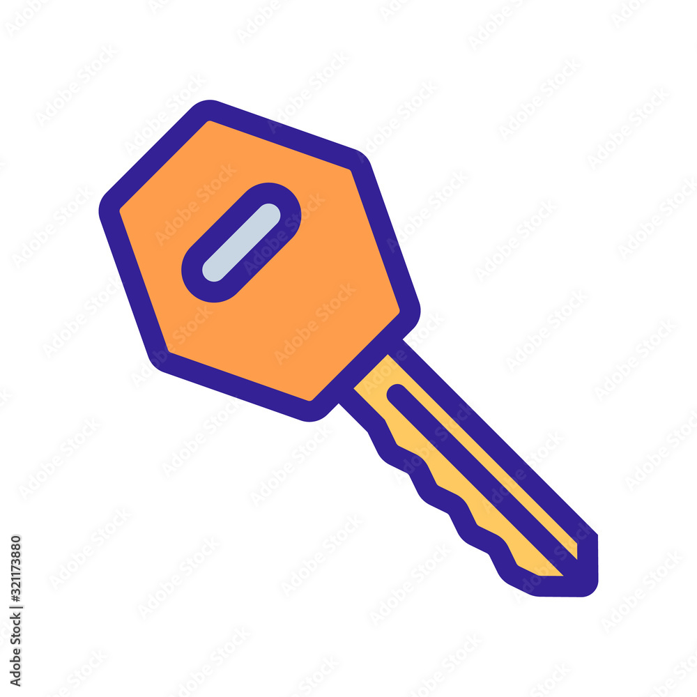 key icon vector. Thin line sign. Isolated contour symbol illustration key icon vector. Thin line sign. Isolated contour symbol illustration