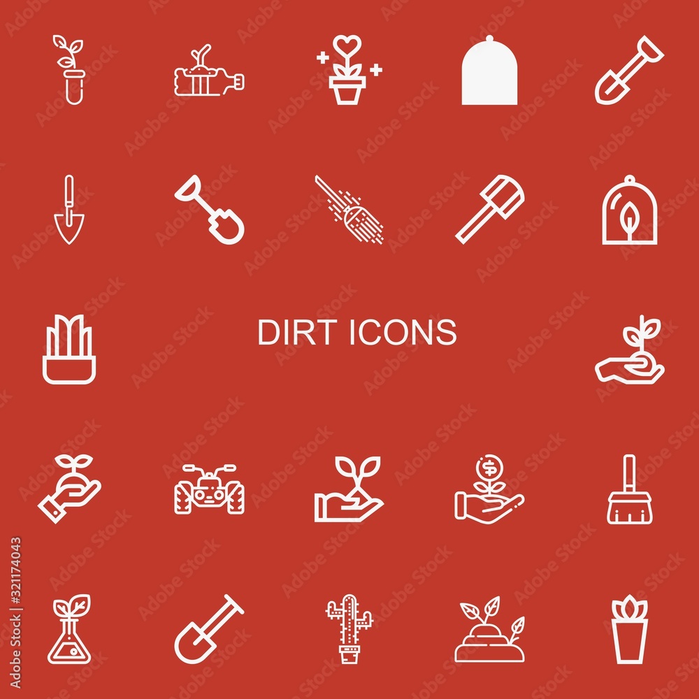 Editable 22 dirt icons for web and mobile Editable 22 dirt icons for web and mobile
