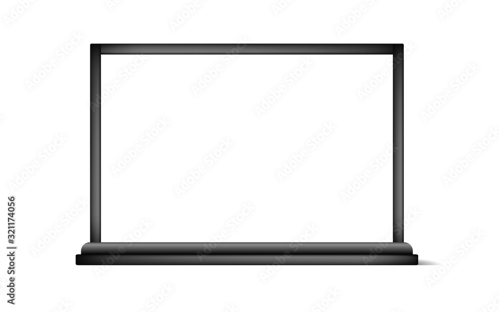 Realistic Black Picture and Foto Frame Isolated On White Background. Vector Illustration. Realistic Black Picture and Foto Frame Isolated On White Background. Vector Illustration.
