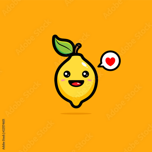 happy lemon vector design