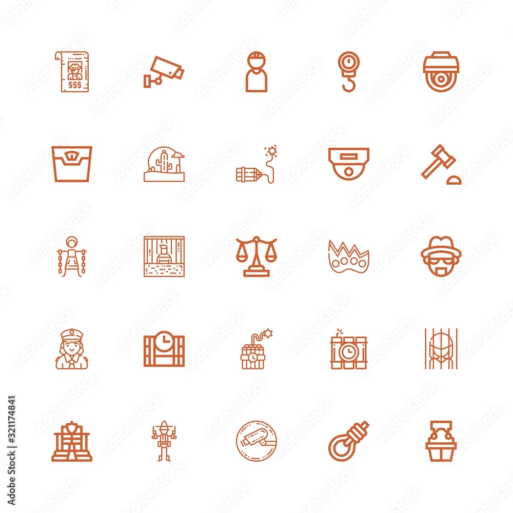 Editable 25 criminal icons for web and mobile Editable 25 criminal icons for web and mobile