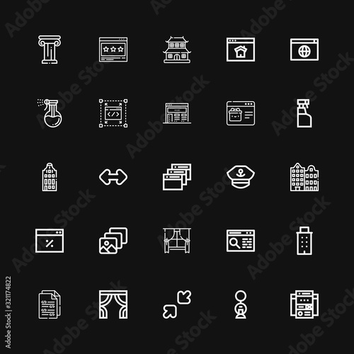 Editable 25 window icons for web and mobile
