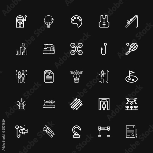 Editable 25 hobby icons for web and mobile