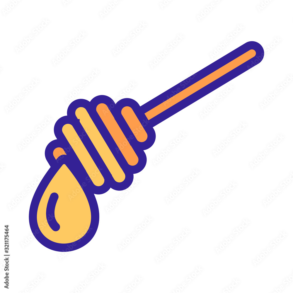 The honey drop drains the icon vector. Thin line sign. Isolated contour symbol illustration The honey drop drains the icon vector. Thin line sign. Isolated contour symbol illustration