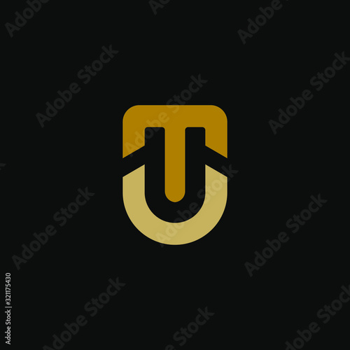 luxury T U UT TU initial letter logotype icon logo vector elegant