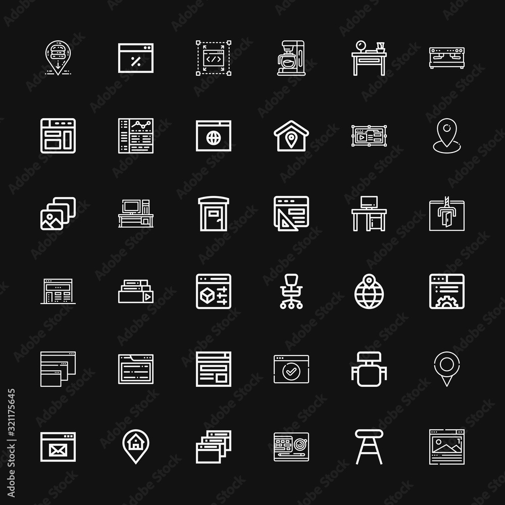 Editable 36 contemporary icons for web and mobile Editable 36 contemporary icons for web and mobile