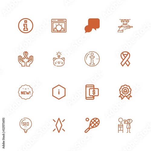 Editable 16 quality icons for web and mobile