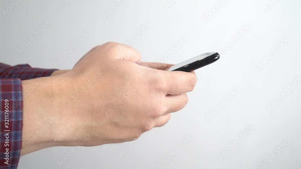 Phone charging cable tangled around the hand isoalted Phone charging cable tangled around the hand isoalted
