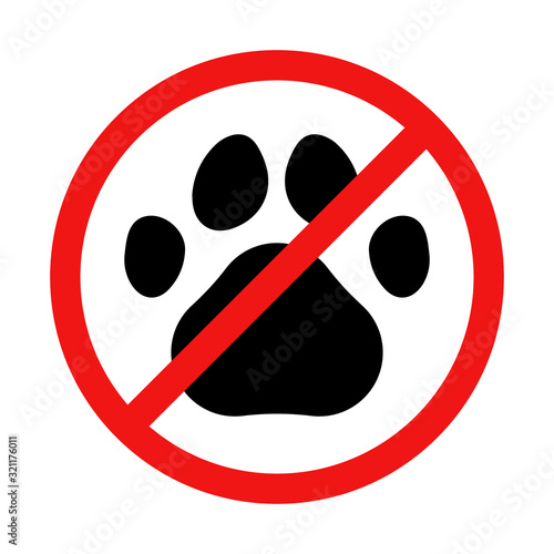 Vector No Animals Sign Illustration
