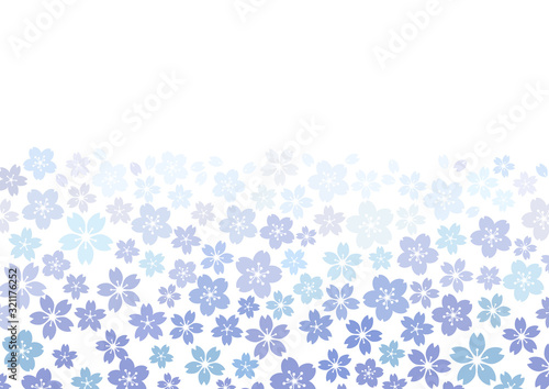 芝桜 花畑イメージ 花柄背景（青）