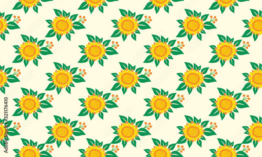 Floral pattern decoration background for Spring, with leaf flower unique drawing. Floral pattern decoration background for Spring, with leaf flower unique drawing.