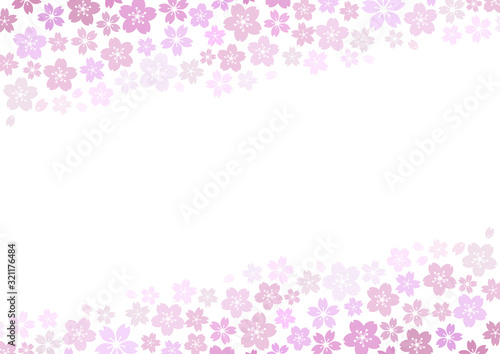 芝桜 春風イメージ 花柄背景（紫）