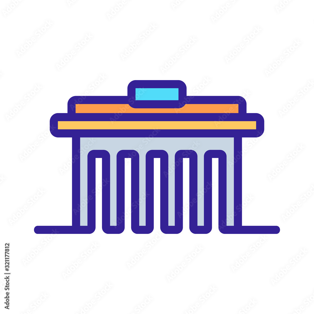building icon vector. Thin line sign. Isolated contour symbol illustration building icon vector. Thin line sign. Isolated contour symbol illustration